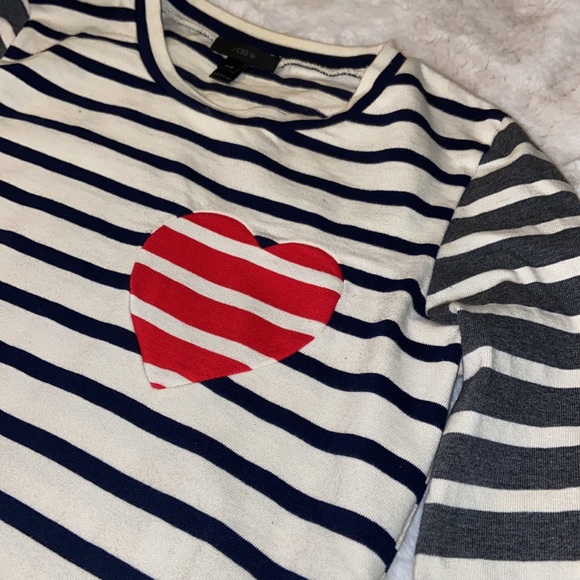 J Crew Long Sleeve Striped Multicolored Cotton Top Size XXS - Picture 5 of 7